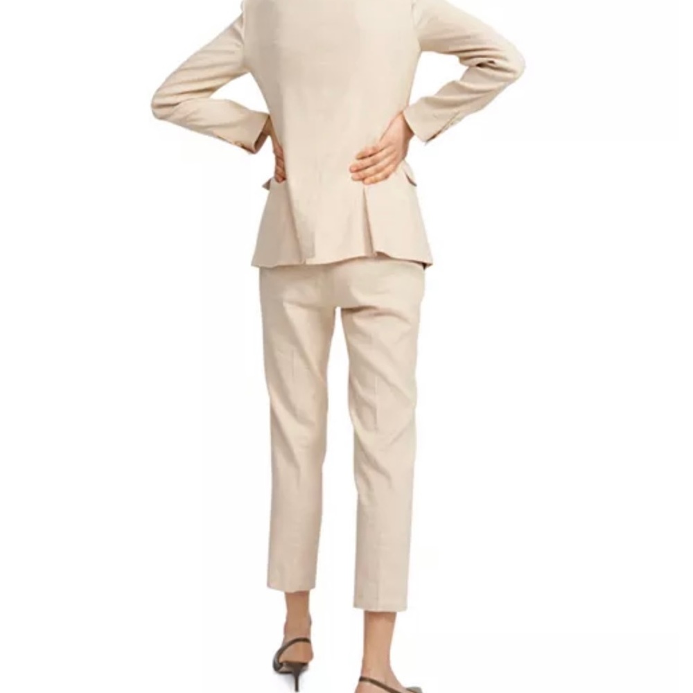 NWT Theory Treeca Linen Blend Pull On Capri Pant - Picture 2 of 6